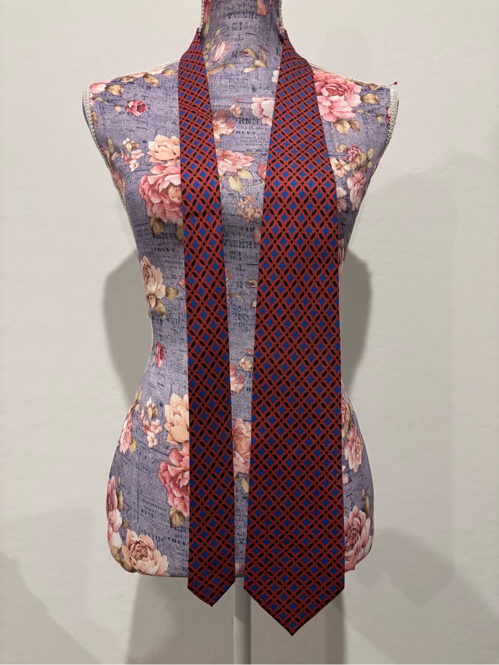 Stefano Ricci Red Geometric Diamond Pattern Tie